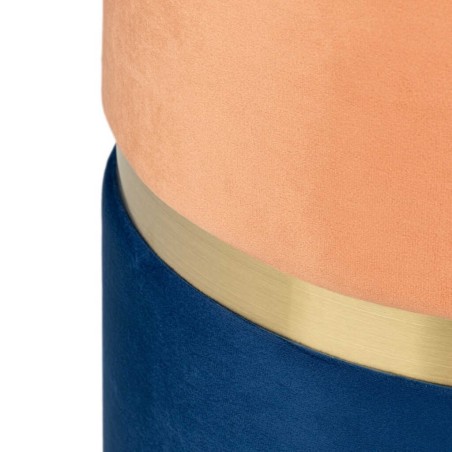 puff velvet metal 40x40x45 cm