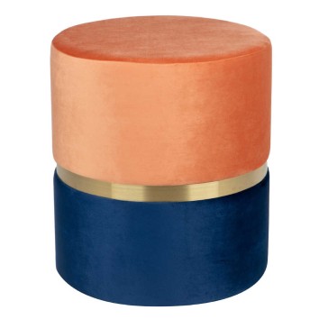 puff velvet metal 40x40x45 cm