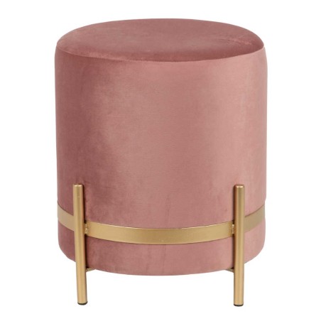puff velvet con patas metal 35x35x40 cm