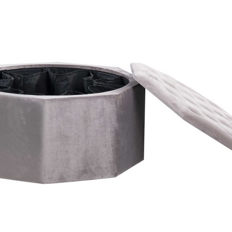 puff zapatero hexagonal velvet 80x80x42 cm 