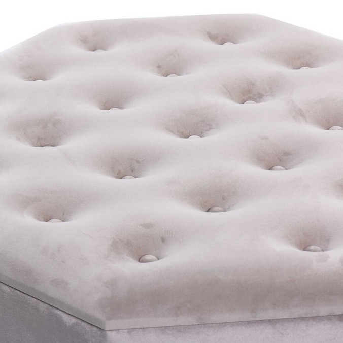 puff zapatero hexagonal velvet 80x80x42 cm 