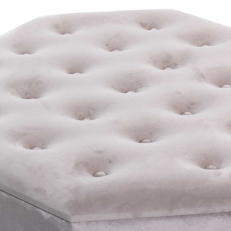 puff zapatero hexagonal velvet 80x80x42 cm 
