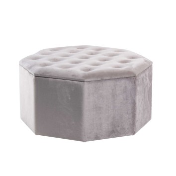 puff zapatero hexagonal velvet 80x80x42 cm
