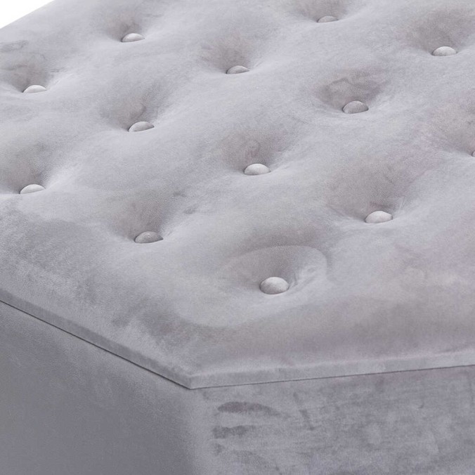 puff zapatero hexagonal velvet 80x80x42 cm 
