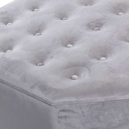 puff zapatero hexagonal velvet 80x80x42 cm 