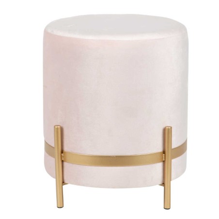 puff velvet con patas metal 35x35x40 cm