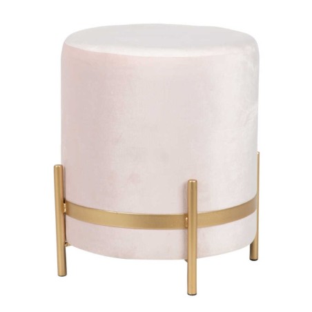 puff velvet con patas metal 35x35x40 cm
