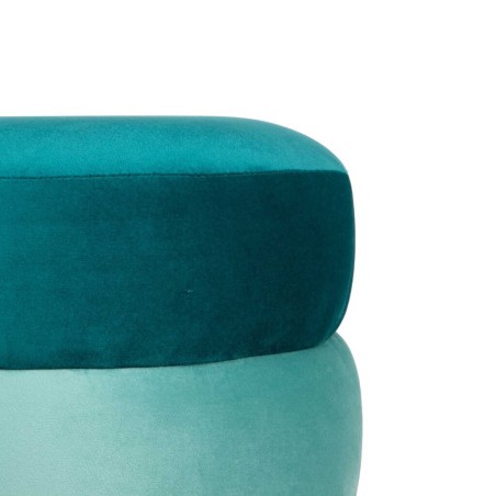 puff velvet con base metal 40x40x43 cm