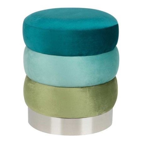 puff velvet con base metal 40x40x43 cm