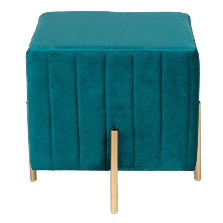 puff velvet con patas metal 40x40x41 cm