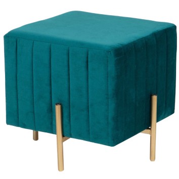 puff velvet con patas metal 40x40x41 cm