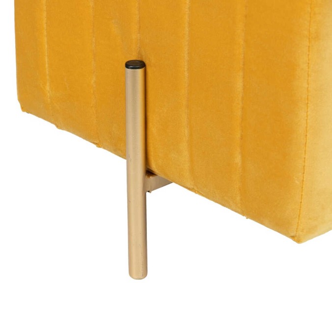 puff velvet con patas metal 40x40x41 cm