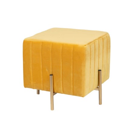 puff velvet con patas metal 40x40x41 cm