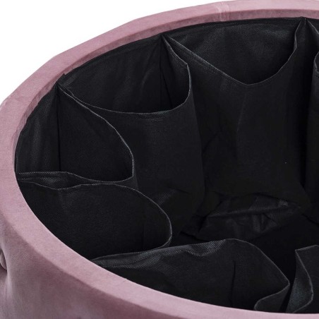 puff zapatero redondo velvet 80x80x42 cm