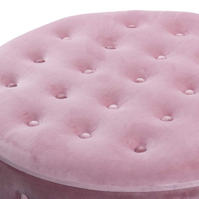 puff zapatero redondo velvet 80x80x42 cm