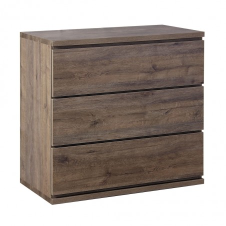 Comoda estilo escandinavo nordico roble 3 cajones