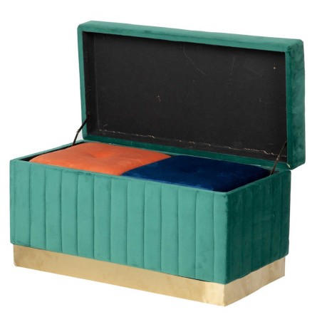 set 3 puffs velvet 80x40x44/36x36x34/36x36x34 cm