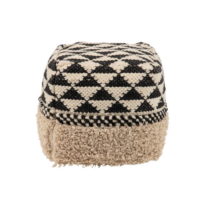 puff tejido a mano 40x40x40 cm
