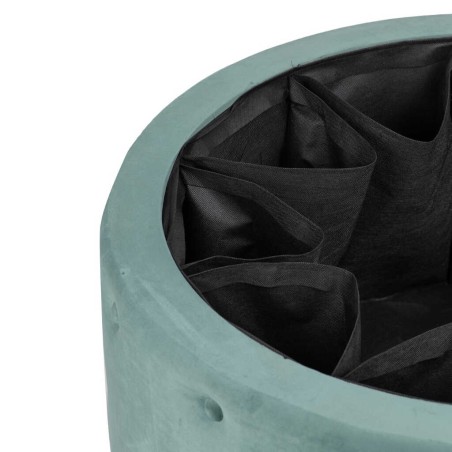 puff zapatero redondo velvet 80x80x42 cm