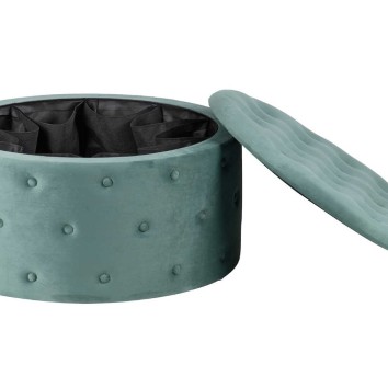 puff zapatero redondo velvet 80x80x42 cm 2