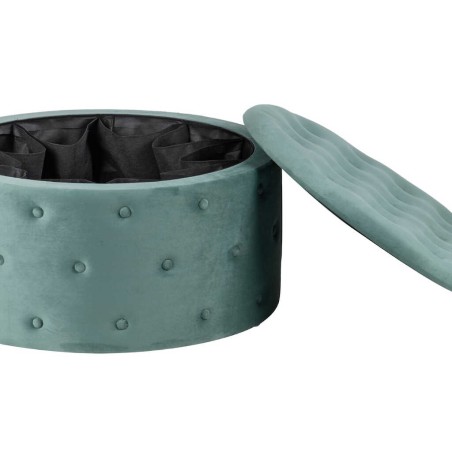 puff zapatero redondo velvet 80x80x42 cm