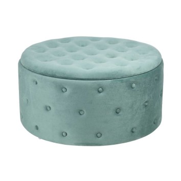 puff zapatero redondo velvet 80x80x42 cm