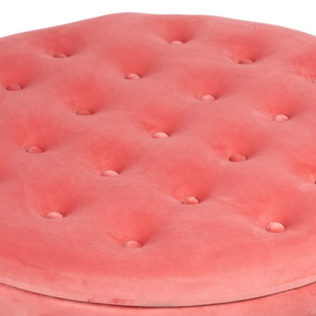 puff zapatero redondo velvet 80x80x42 cm