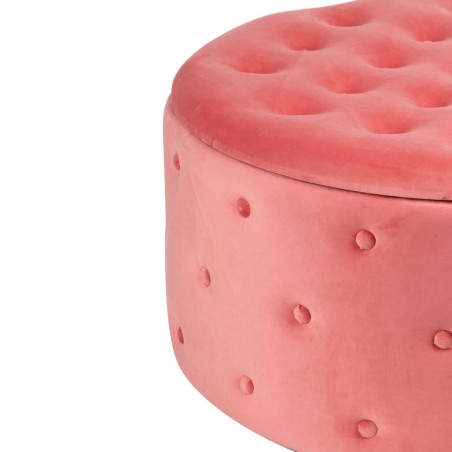 puff zapatero redondo velvet 80x80x42 cm