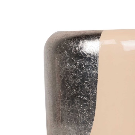 taburete / mesa aux metal rosa champag. 30x30x40cm