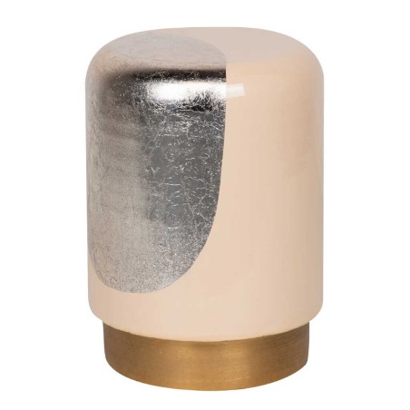 taburete / mesa aux metal rosa champag. 30x30x40cm