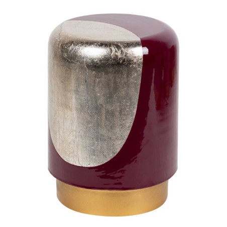 taburete / mesa aux. metal granate 30x30x40 cm