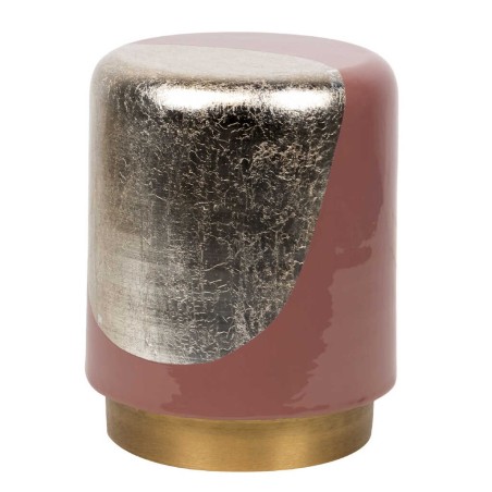 taburete / mesa aux. metal granate 34x34x45 cm