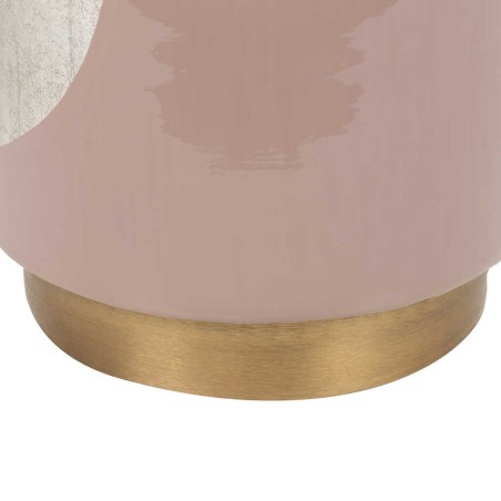 taburete / mesa aux. metal rosa 34x34x45 cm