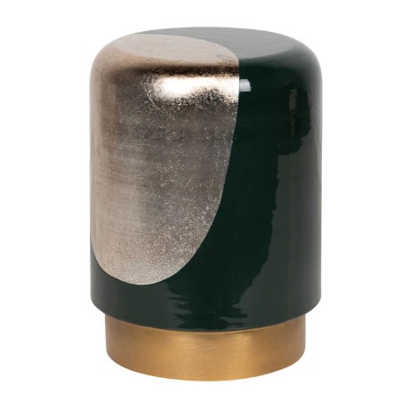 taburete / mesa aux. metal verde 30x30x40 cm