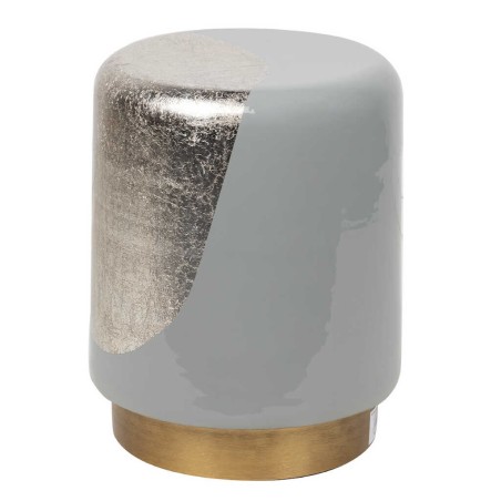 taburete / mesa aux. metal verde 34x34x45 cm