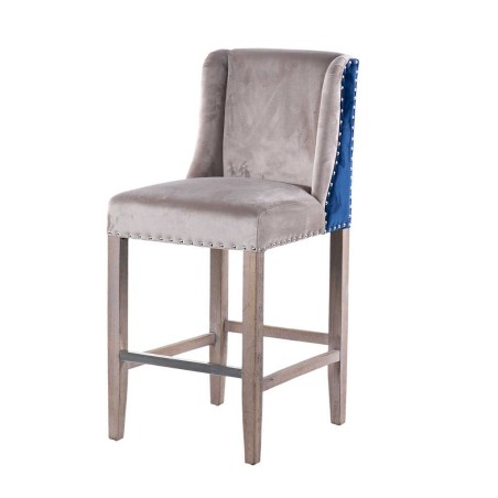 taburete cocina azul-gris c/tirador 48x53x104cm