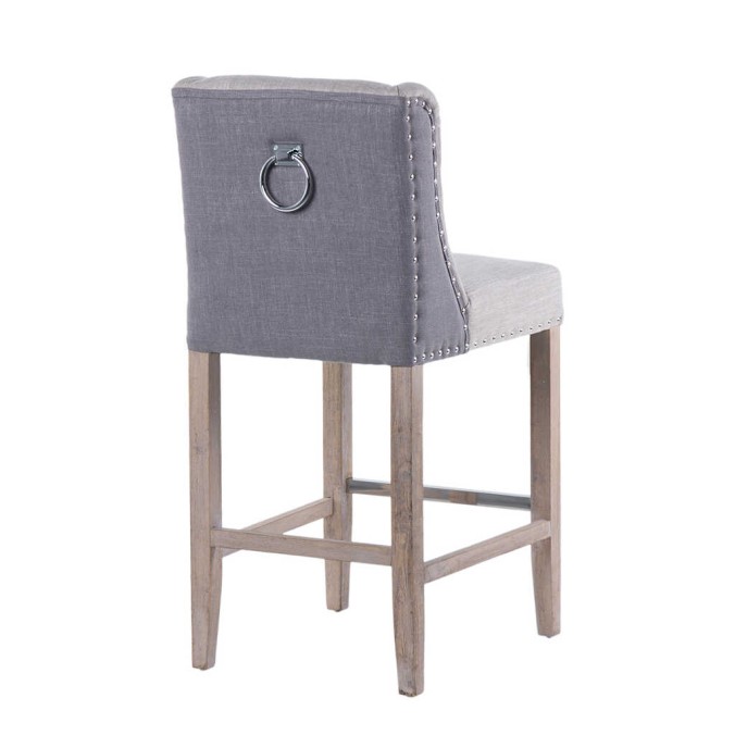 taburete cocina lino gris con tirador 48x53x104 cm