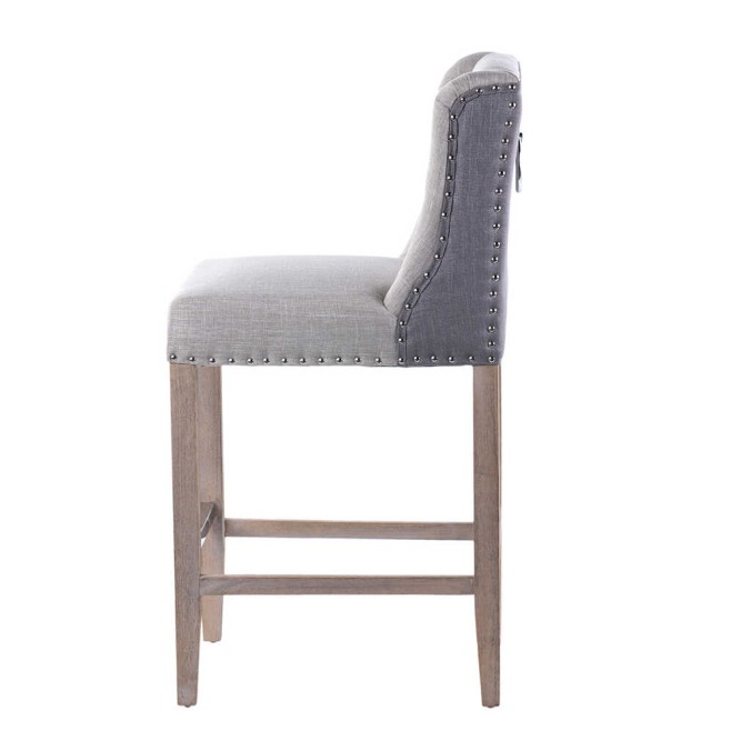 taburete cocina lino gris con tirador 48x53x104 cm