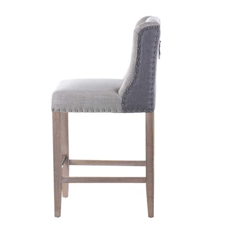 taburete cocina lino gris con tirador 48x53x104 cm