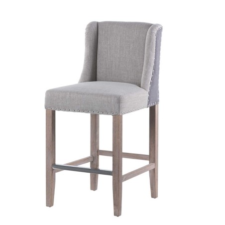 taburete cocina lino gris con tirador 48x53x104 cm