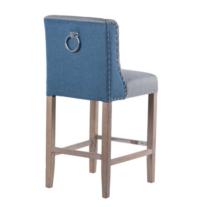 taburete cocina lino gris-azul tirador 48x53x104cm