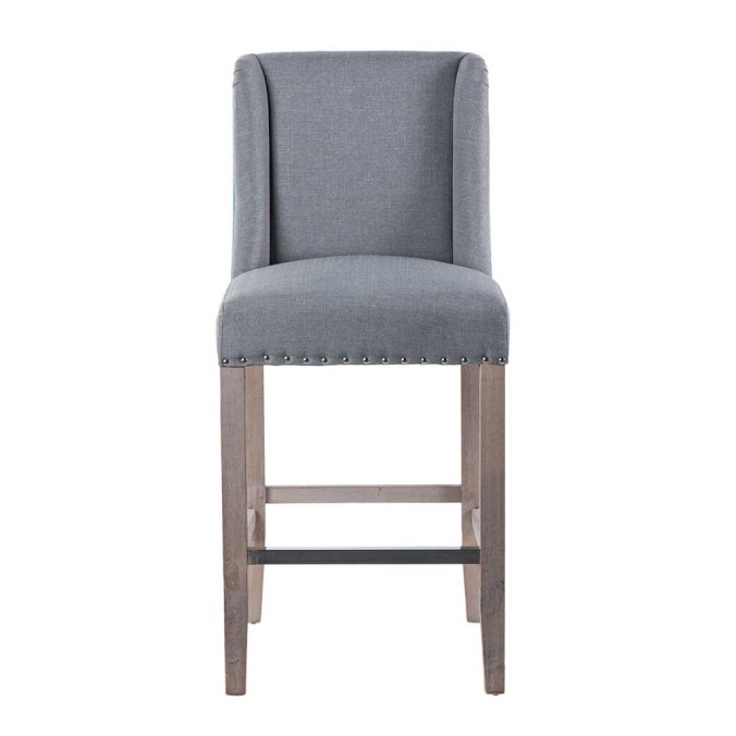 taburete cocina lino gris-azul tirador 48x53x104cm