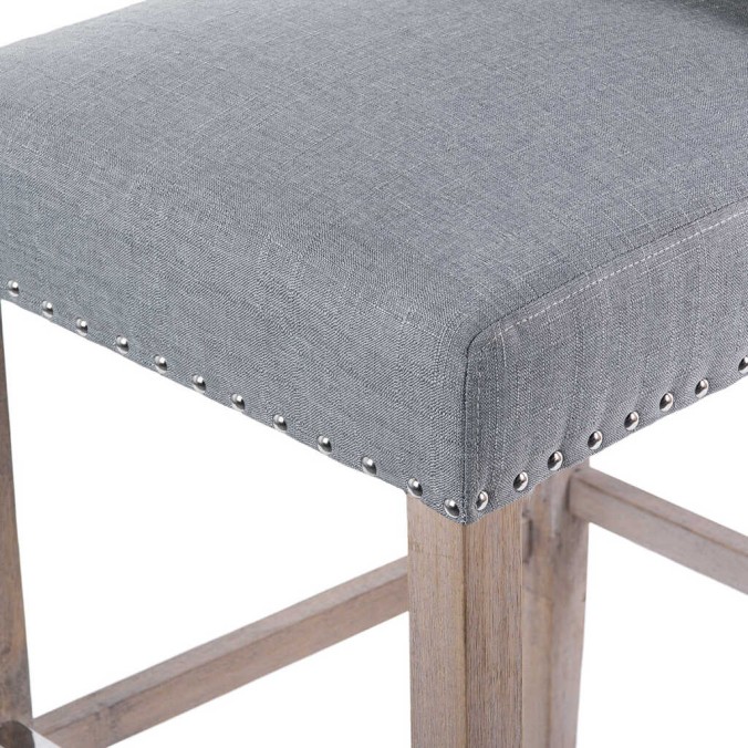 taburete cocina lino gris-azul tirador 48x53x104cm