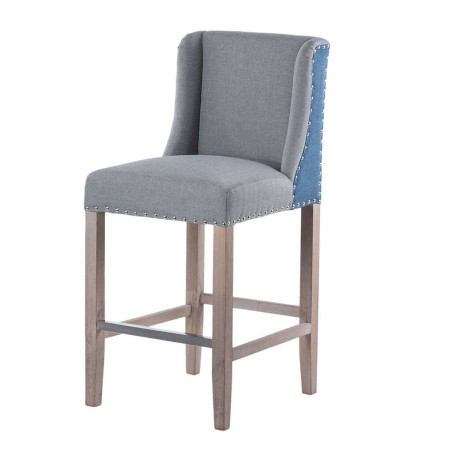 taburete cocina lino gris-azul tirador 48x53x104cm