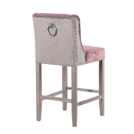 taburete cocina rosa-gris c/ tirador 48x53x104cm
