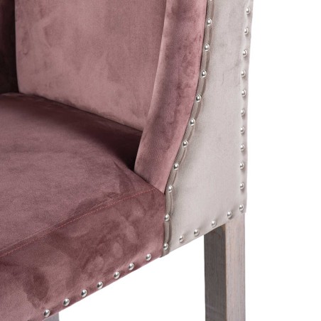 taburete cocina rosa-gris c/ tirador 48x53x104cm