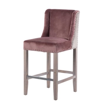 taburete cocina rosa-gris c/ tirador 48x53x104cm