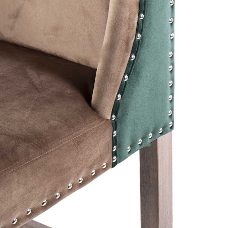 taburete cocina verde-marron tirador 48x53x104cm