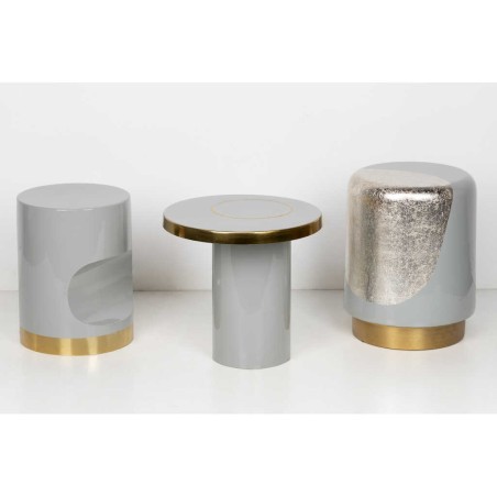 taburete metal green 30x30x40 cm