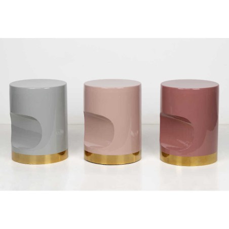 taburete metal green 30x30x40 cm